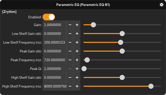 Parametric EQ screenshot